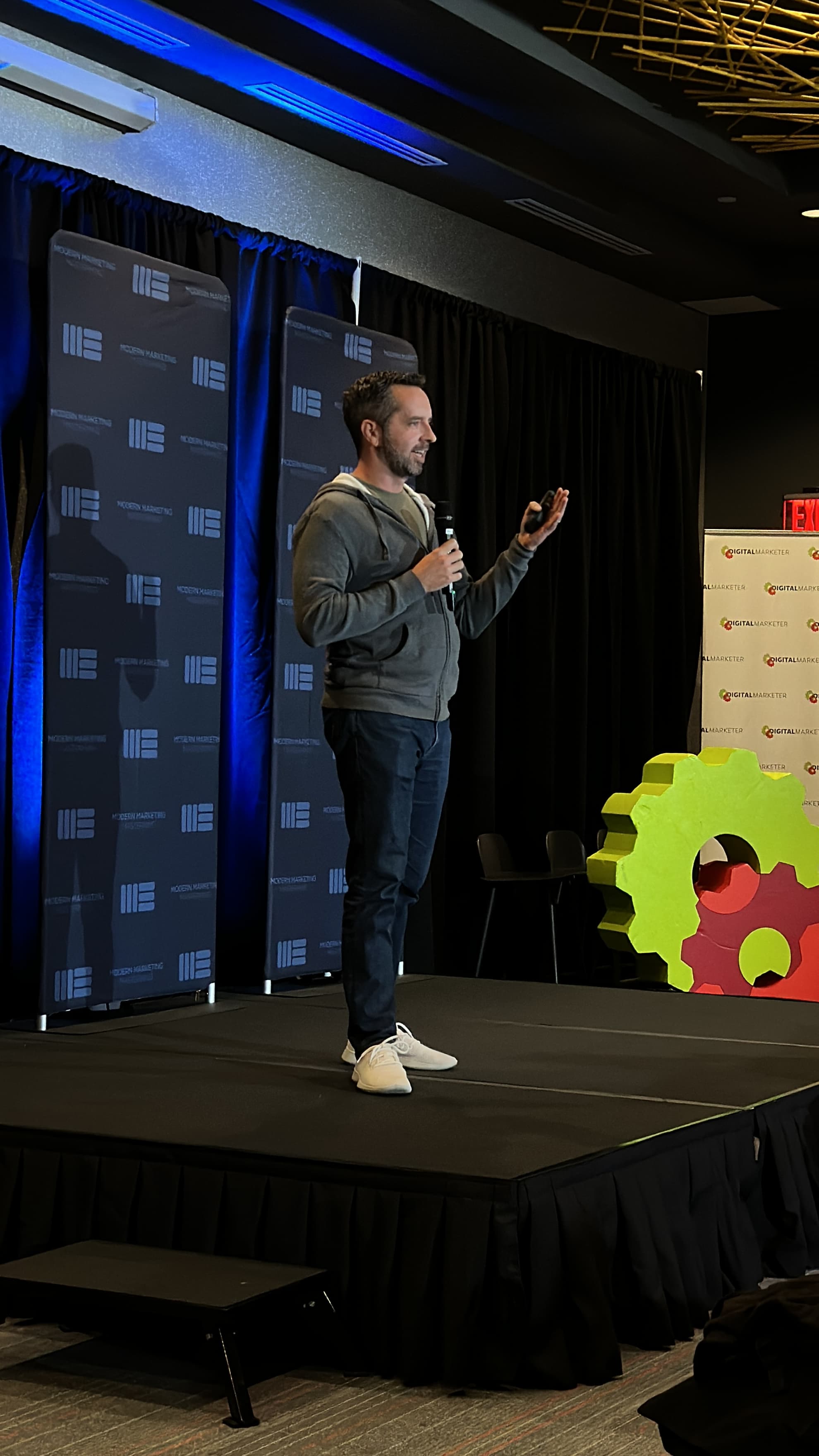 Craig Hewitt speaking on stage