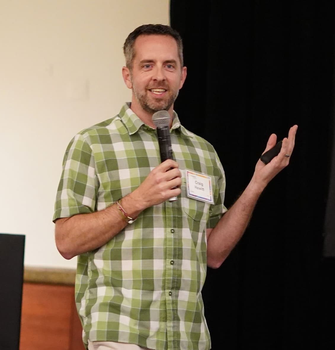 Craig Hewitt speaking at TinyFest 2024